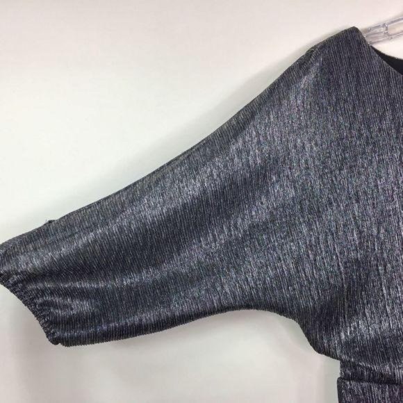 J TAYLOR METALLIC SILVER DOLMAN WOMENS DRESS SIZE 14 - Picture 4 of 12